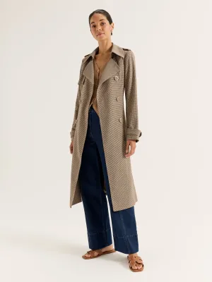 Annie Check Trench Coat