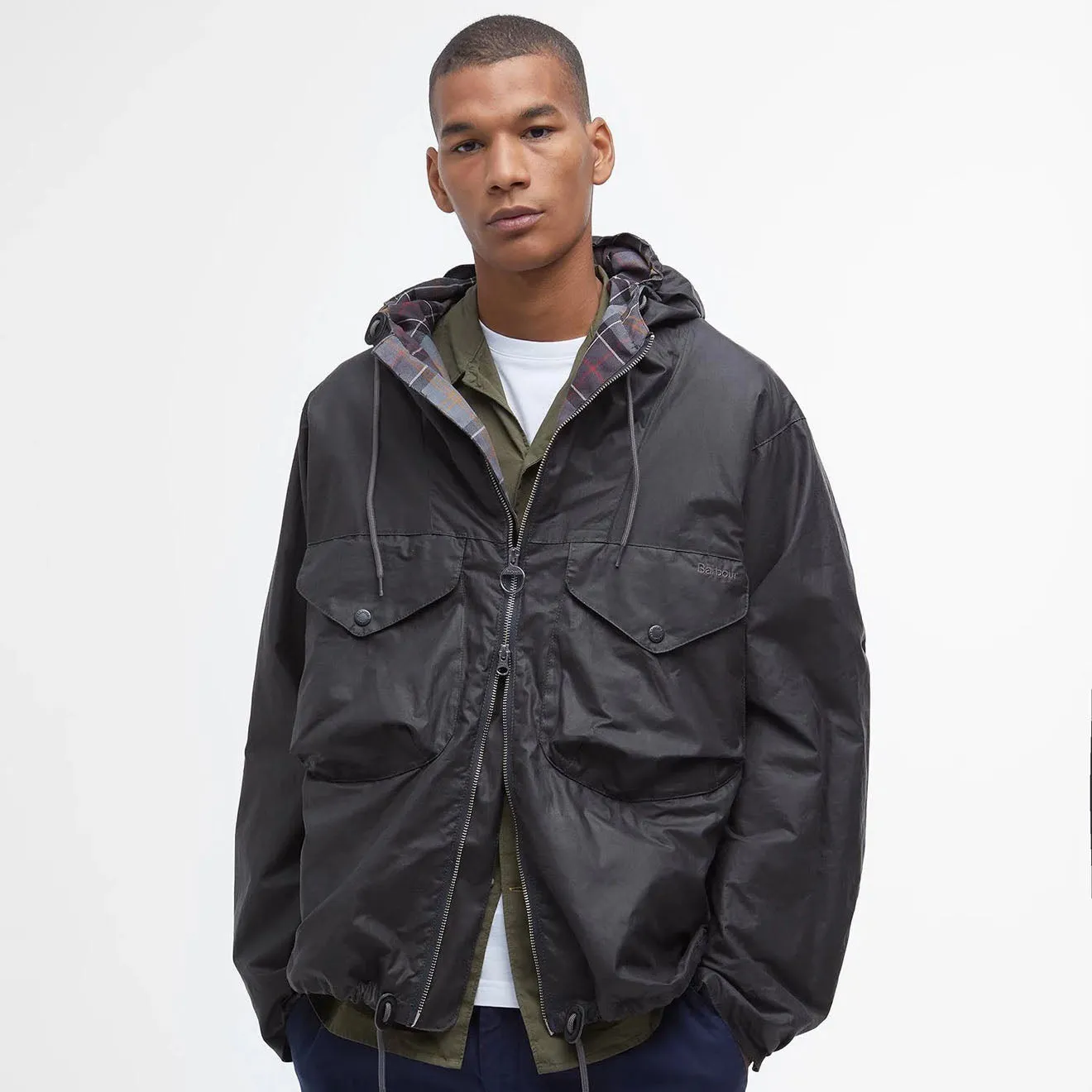 Barbour Utility Sapper Wax Jacket Charcoal