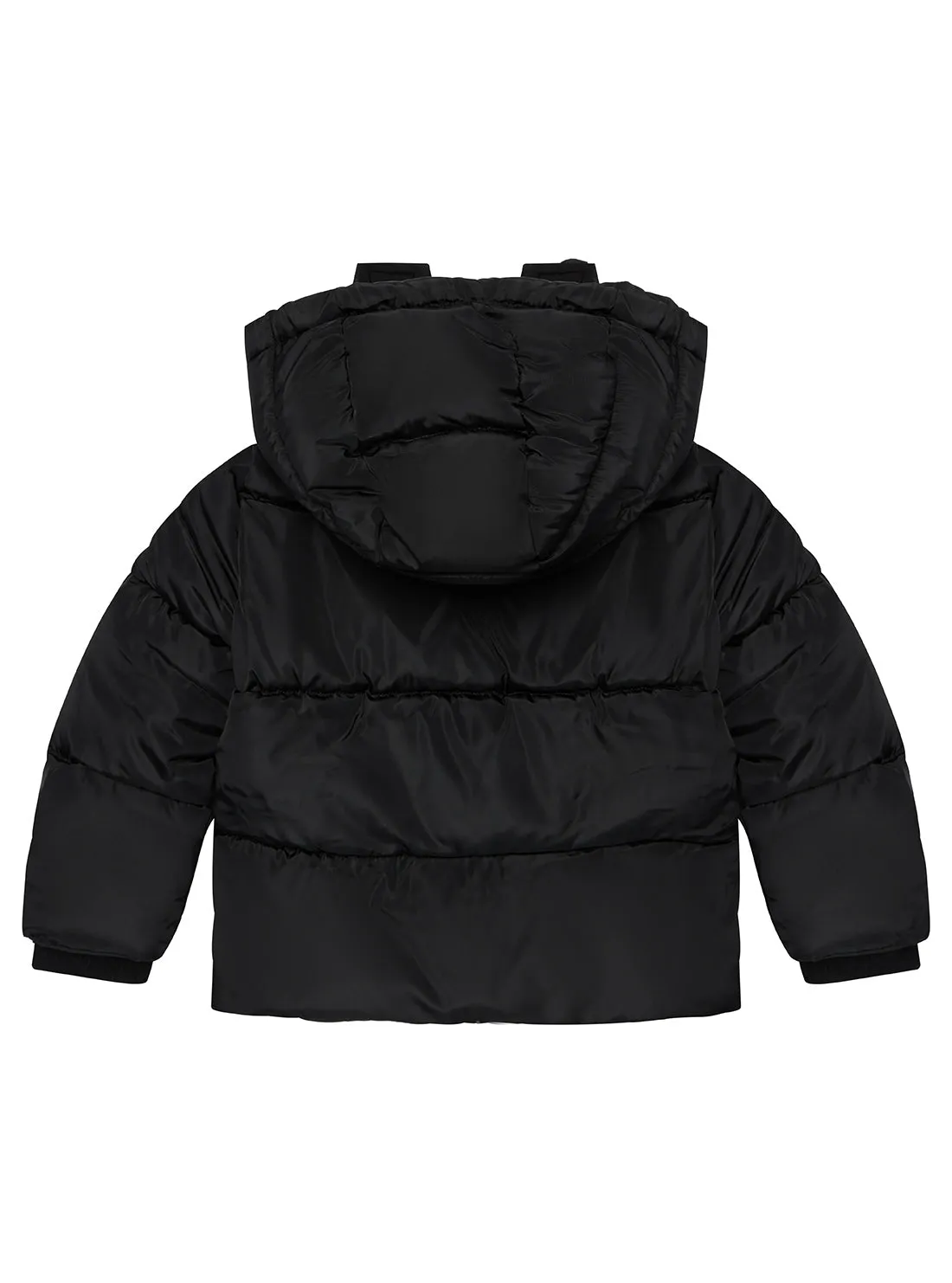 Black Hooded Padded Jacket (2-7)