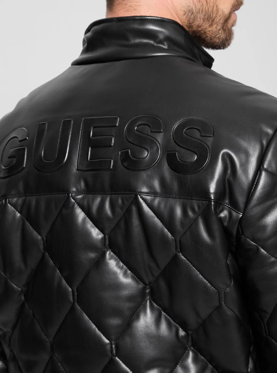 Black Quilted Leather Jacket