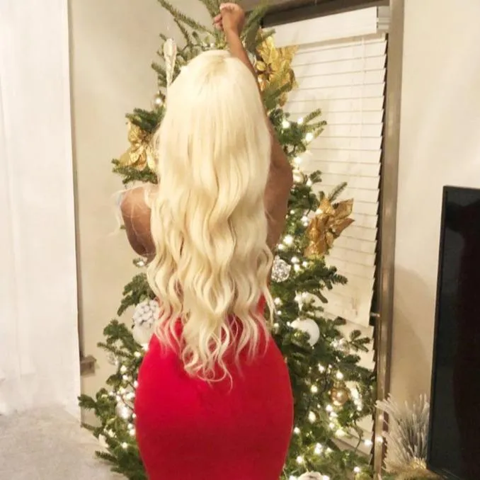 Blonde Transparent Front Lace Human Hair Body Wave Wig