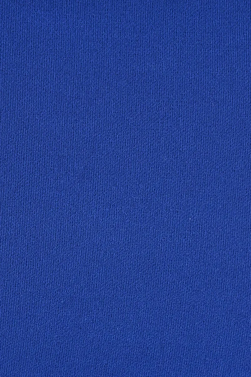 Blue Halter Top Back Zip