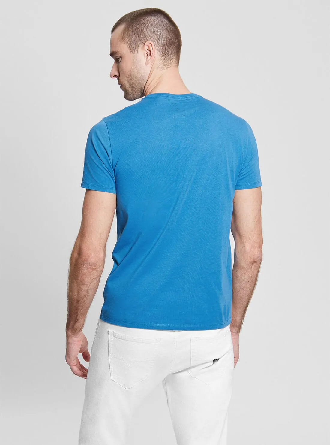 Blue Pima Logo T-Shirt