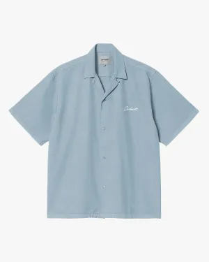 Carhartt WIP Delray Shirt - Frosted Blue / White