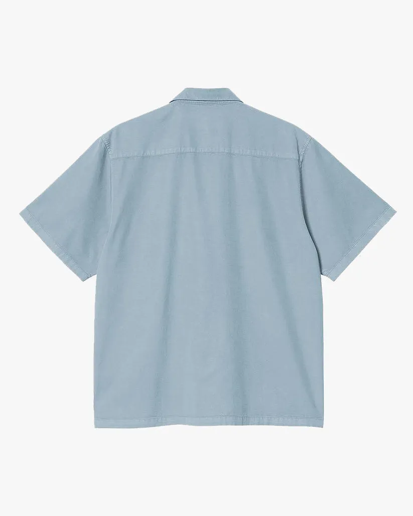 Carhartt WIP Delray Shirt - Frosted Blue / White