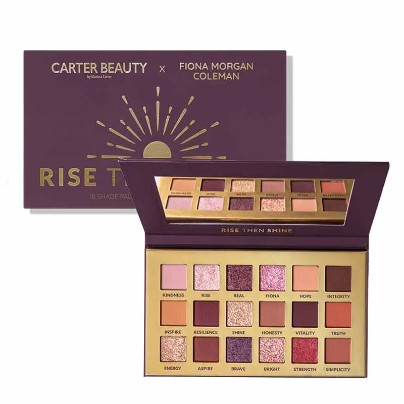 Carter Beauty X Fiona Morgan Coleman Rise Then Shine Eyeshadow Palette   FREE Word of Mouth Lipstick and Free of Speech Lip Tint Discontinued