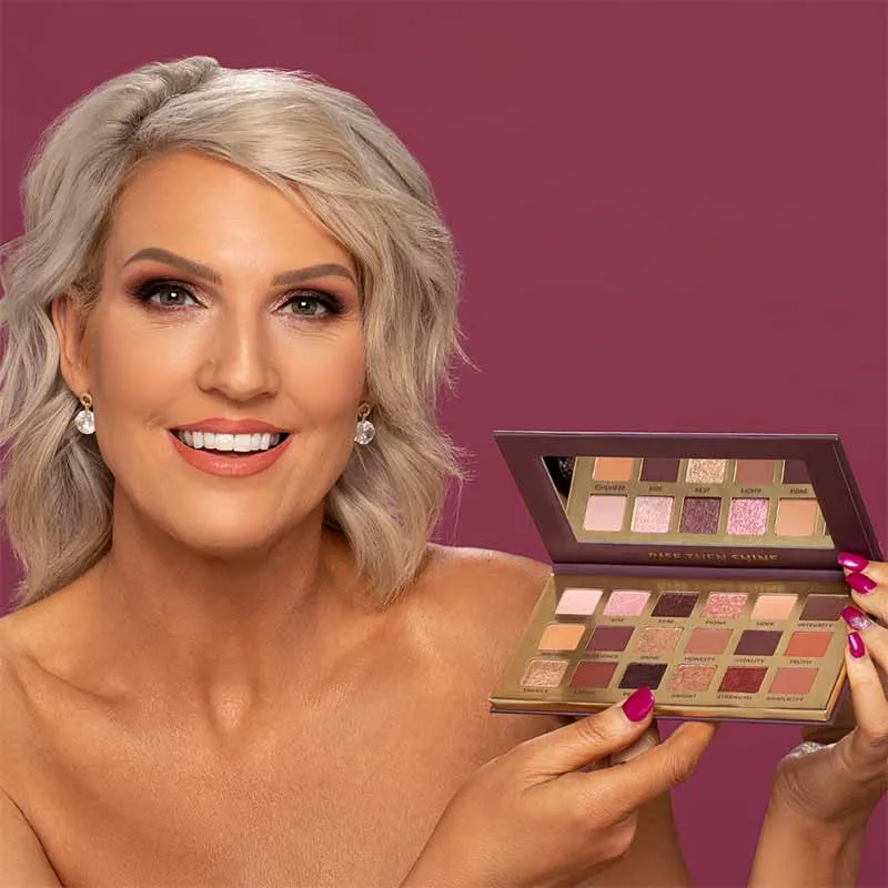 Carter Beauty X Fiona Morgan Coleman Rise Then Shine Eyeshadow Palette   FREE Word of Mouth Lipstick and Free of Speech Lip Tint Discontinued