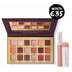 Carter Beauty X Fiona Morgan Coleman Rise Then Shine Eyeshadow Palette   FREE Word of Mouth Lipstick and Free of Speech Lip Tint Discontinued