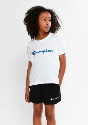 Champion Girls’ Script Boxy Crop Tee