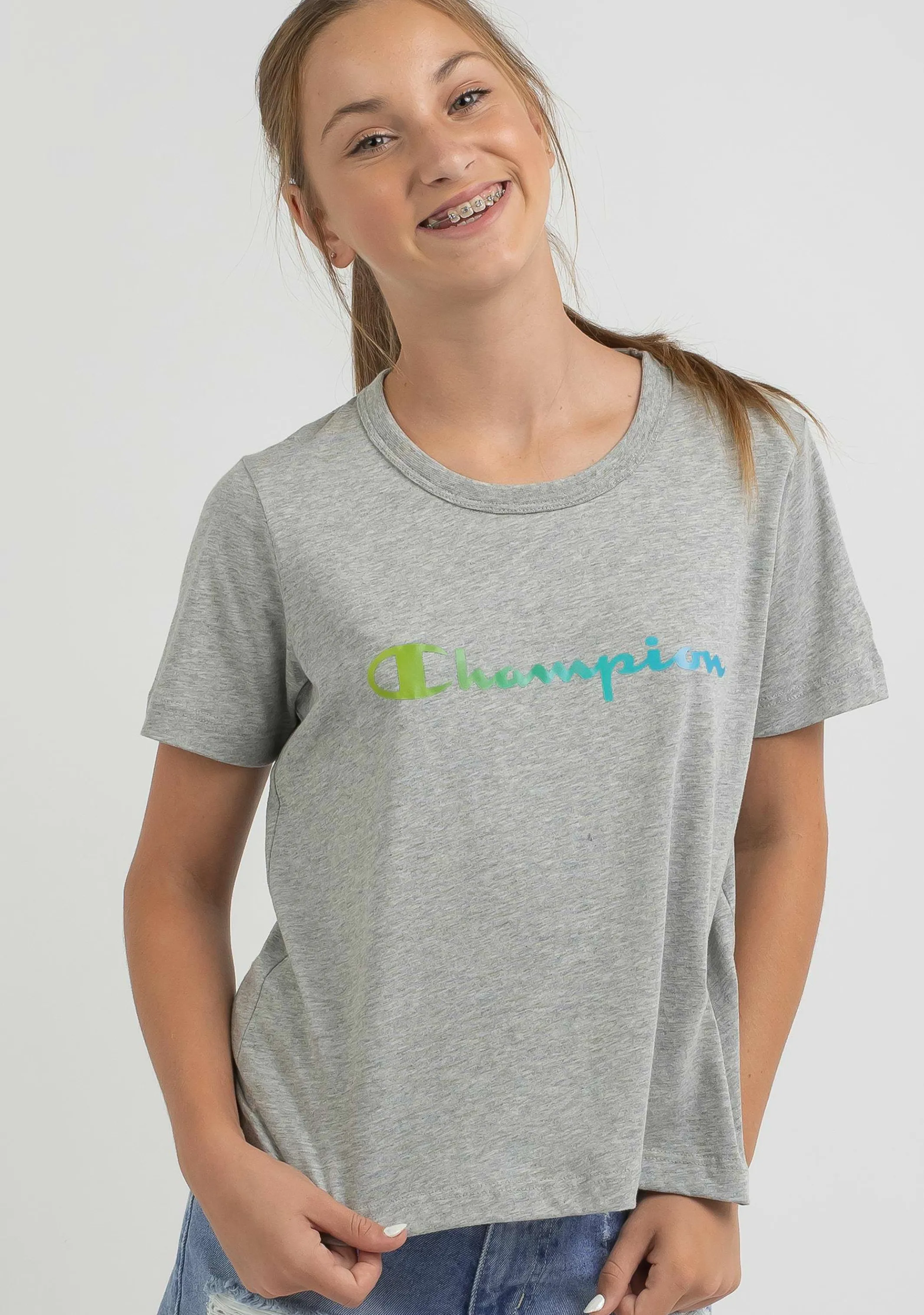 Champion Junior Ombre Script Boxy Tee