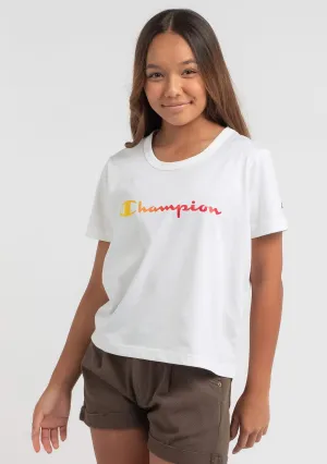Champion Junior Ombre Script Boxy Tee