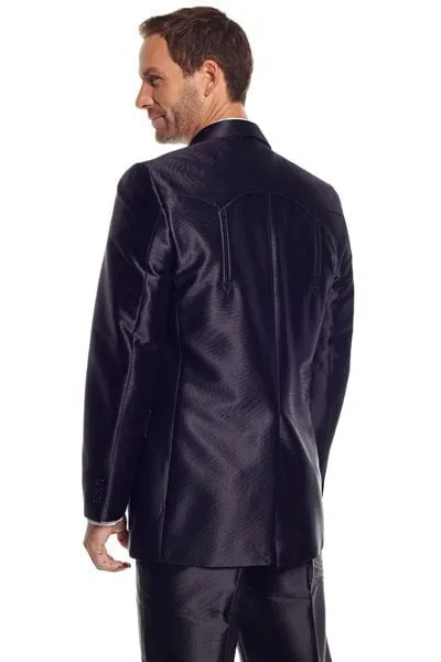 Circle S Mens Black Polyester Swedish Knit Tulsa Sportcoat Jacket Blazer 40 R