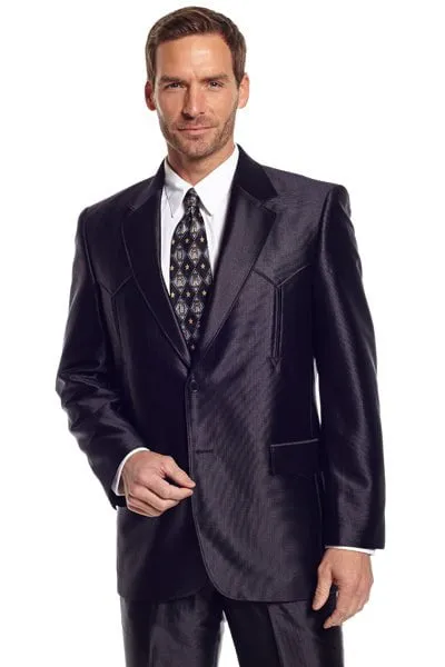 Circle S Mens Black Polyester Swedish Knit Tulsa Sportcoat Jacket Blazer 40 R