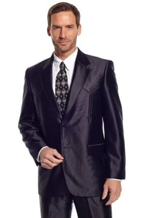 Circle S Mens Black Polyester Swedish Knit Tulsa Sportcoat Jacket Blazer 40 R