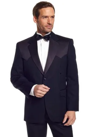 Circle S Mens Black Poly/Rayon Blend Jacket Blazer Tuxedo Coat 42 S