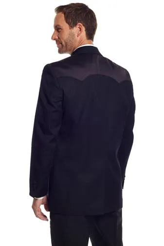 Circle S Mens Black Poly/Rayon Blend Jacket Blazer Tuxedo Coat 42 S