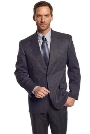 Circle S Mens Charcoal Polyester Vegas Sportcoat Jacket Blazer 40 R