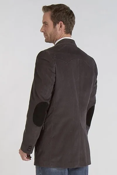 Circle S Mens Grey 100% Cotton Lubbock Corduroy Jacket Blazer 44 L