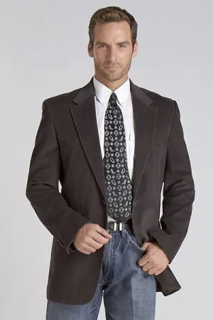 Circle S Mens Grey 100% Cotton Lubbock Corduroy Jacket Blazer 44 L