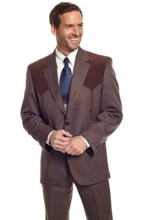 Circle S Mens Heather Chestnut Polyester Boise Sportcoat Jacket Blazer 40 S