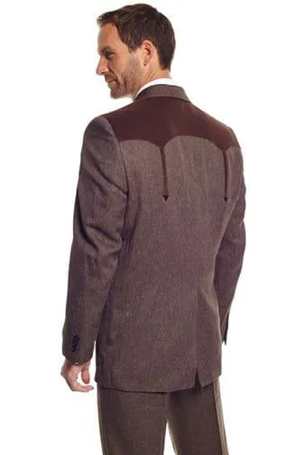 Circle S Mens Heather Chestnut Polyester Boise Sportcoat Jacket Blazer 46 R