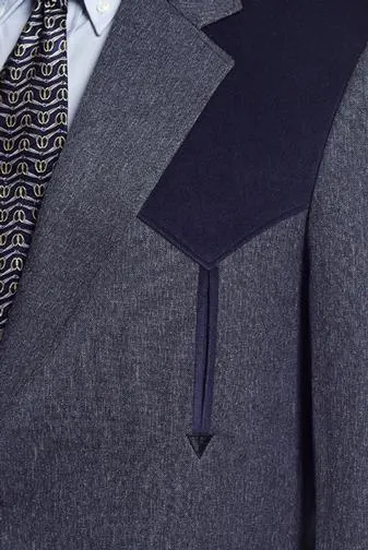 Circle S Mens Heather Navy Polyester Boise Sportcoat Jacket Blazer 44 S