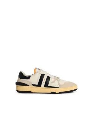 'Clay' White Leather Blend Sneakers