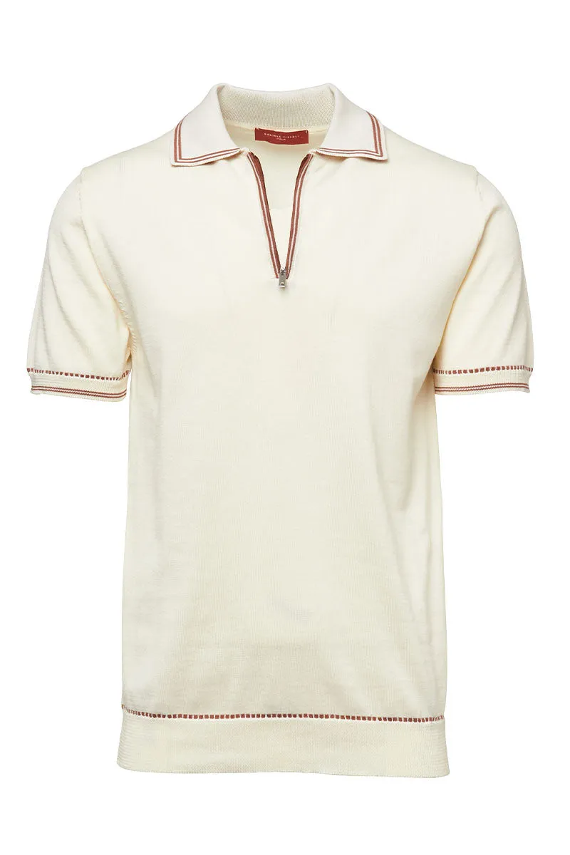 Contrast Knit Polo