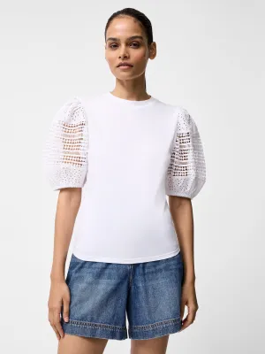 Crochet Lace Puff Sleeve Top
