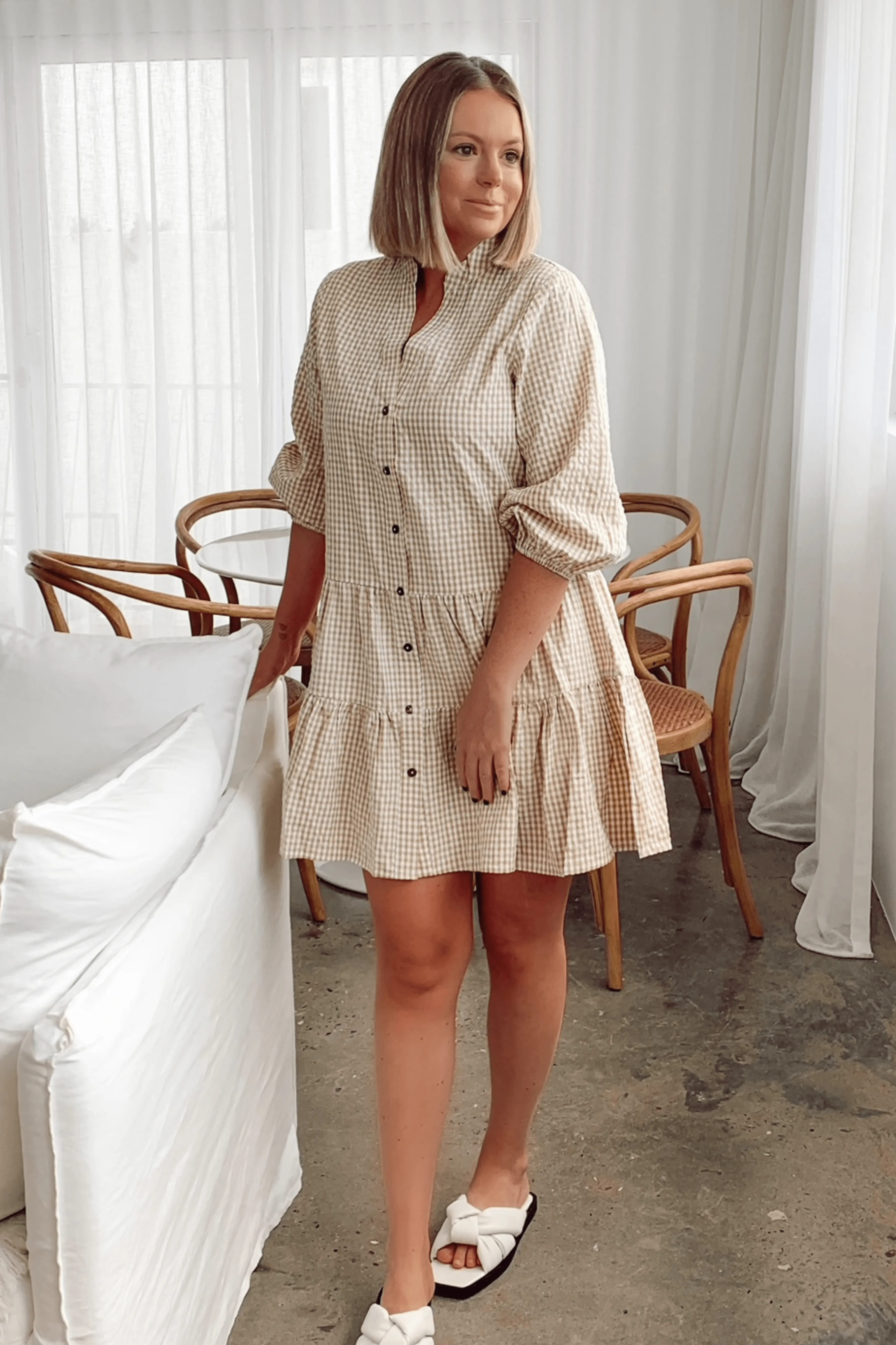 Daria Dress - Beige