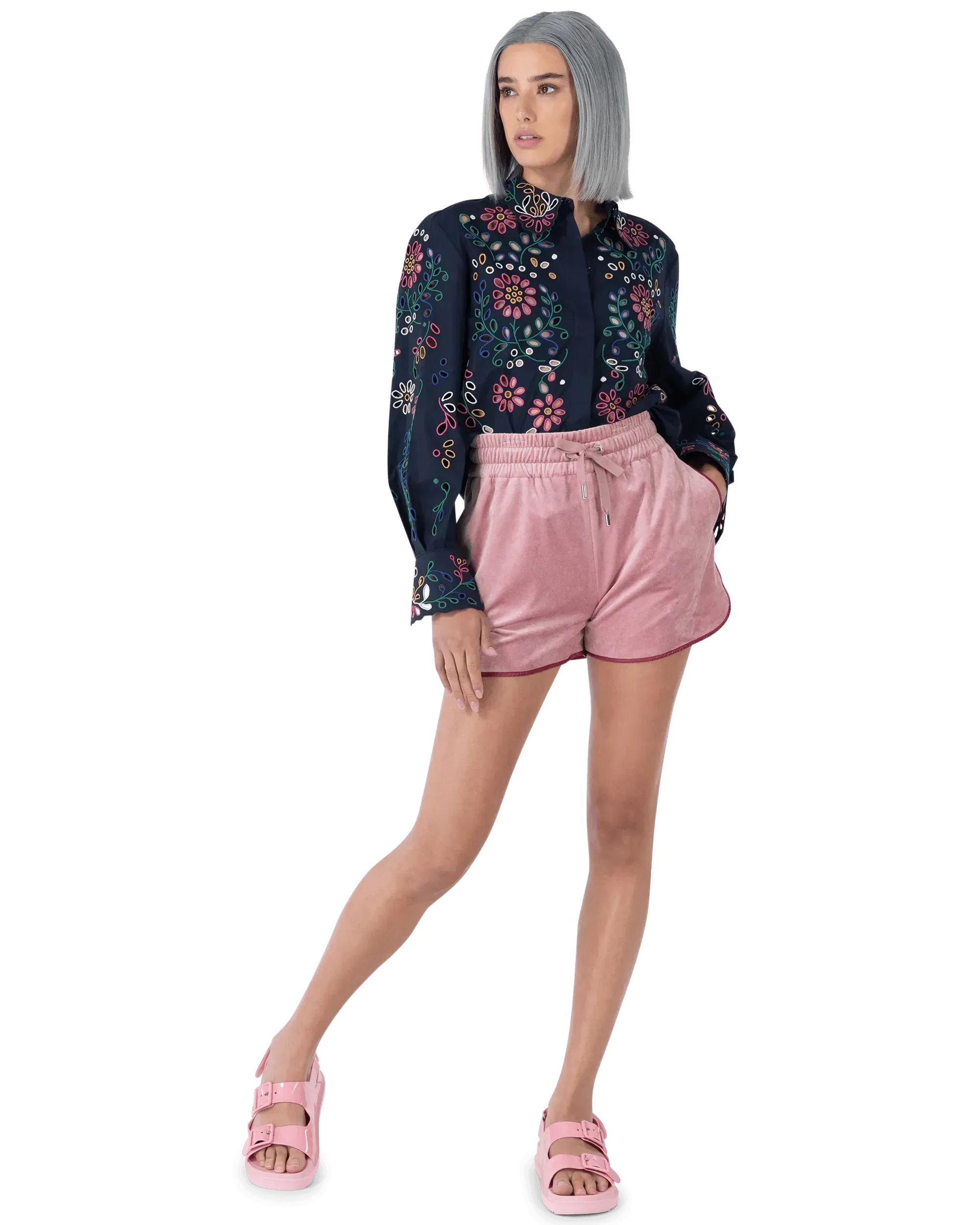 Embroidered Eyelet Shirt