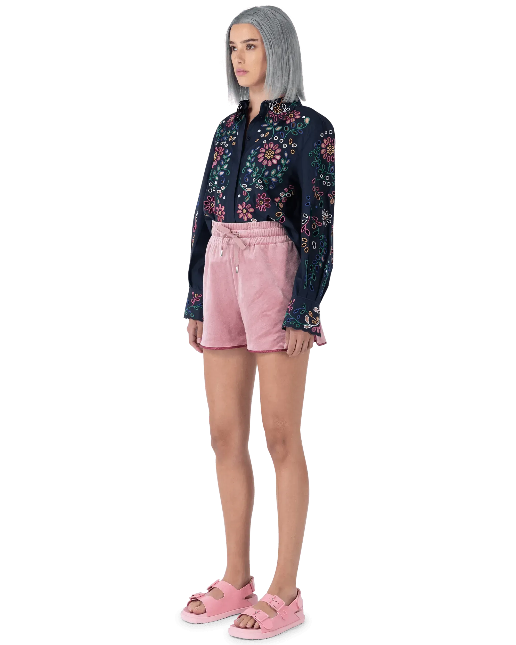 Embroidered Eyelet Shirt