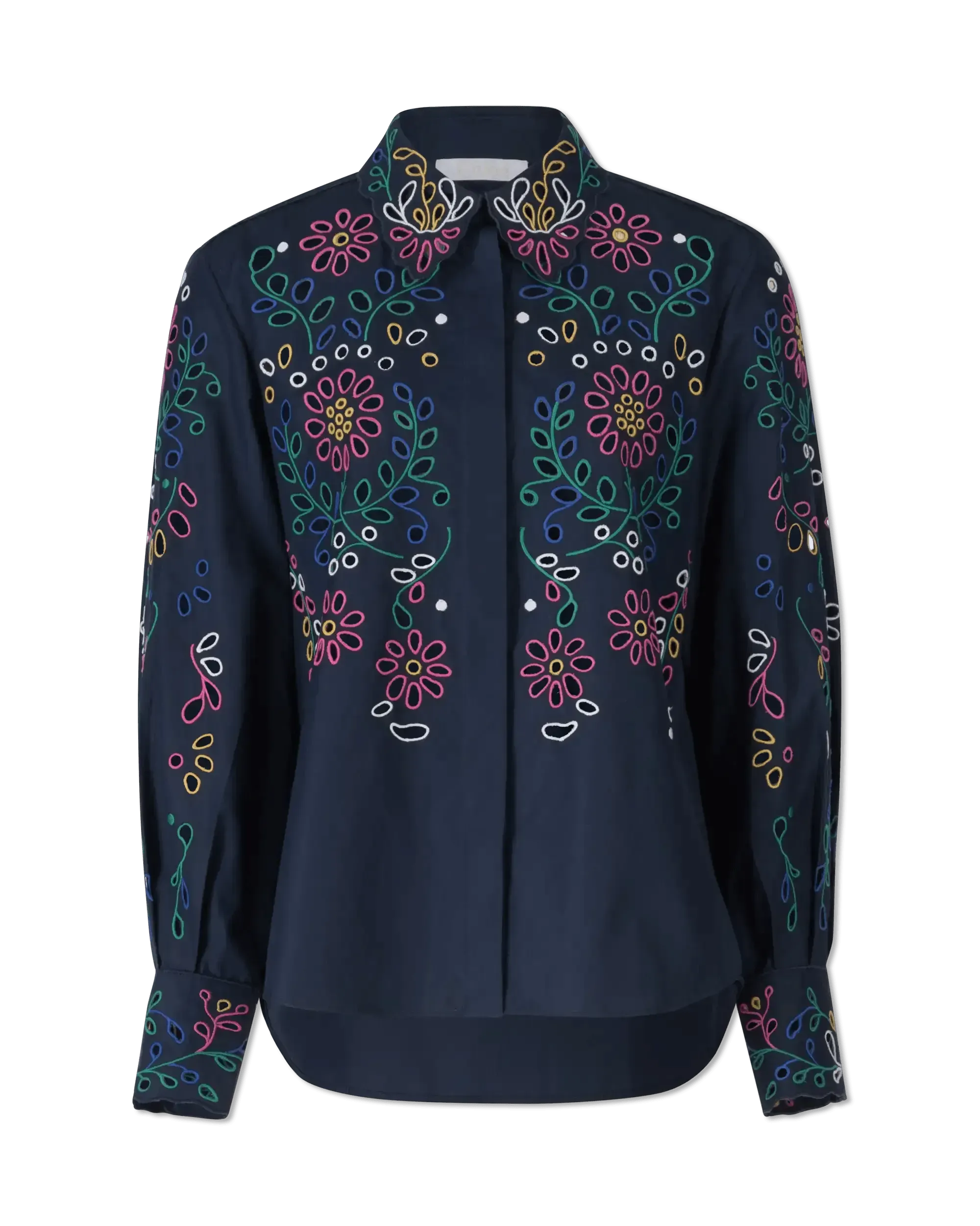 Embroidered Eyelet Shirt