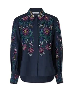 Embroidered Eyelet Shirt