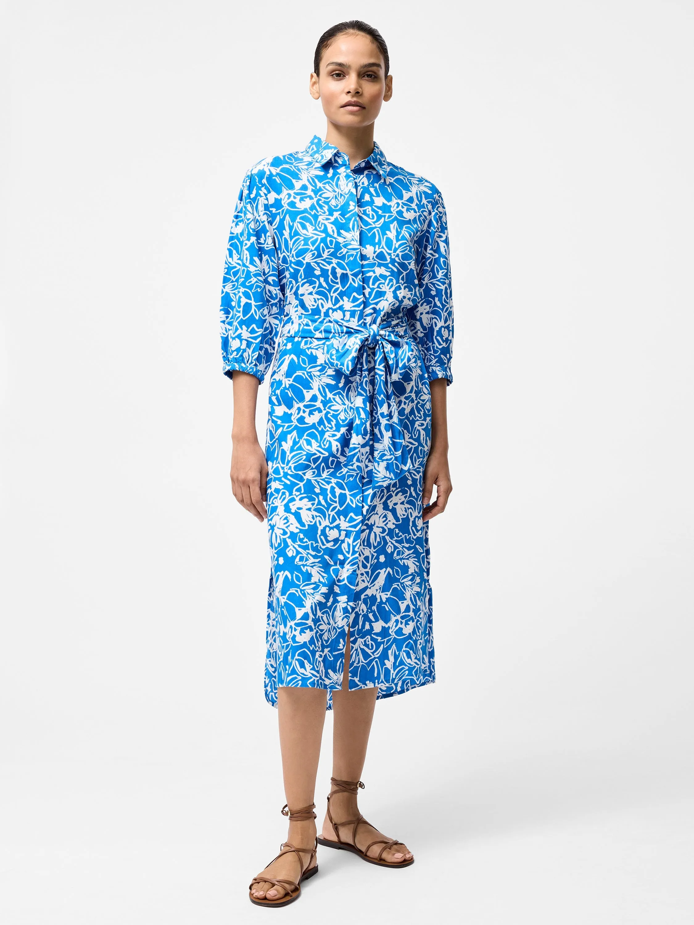 Fayola Belted Shirt Dress