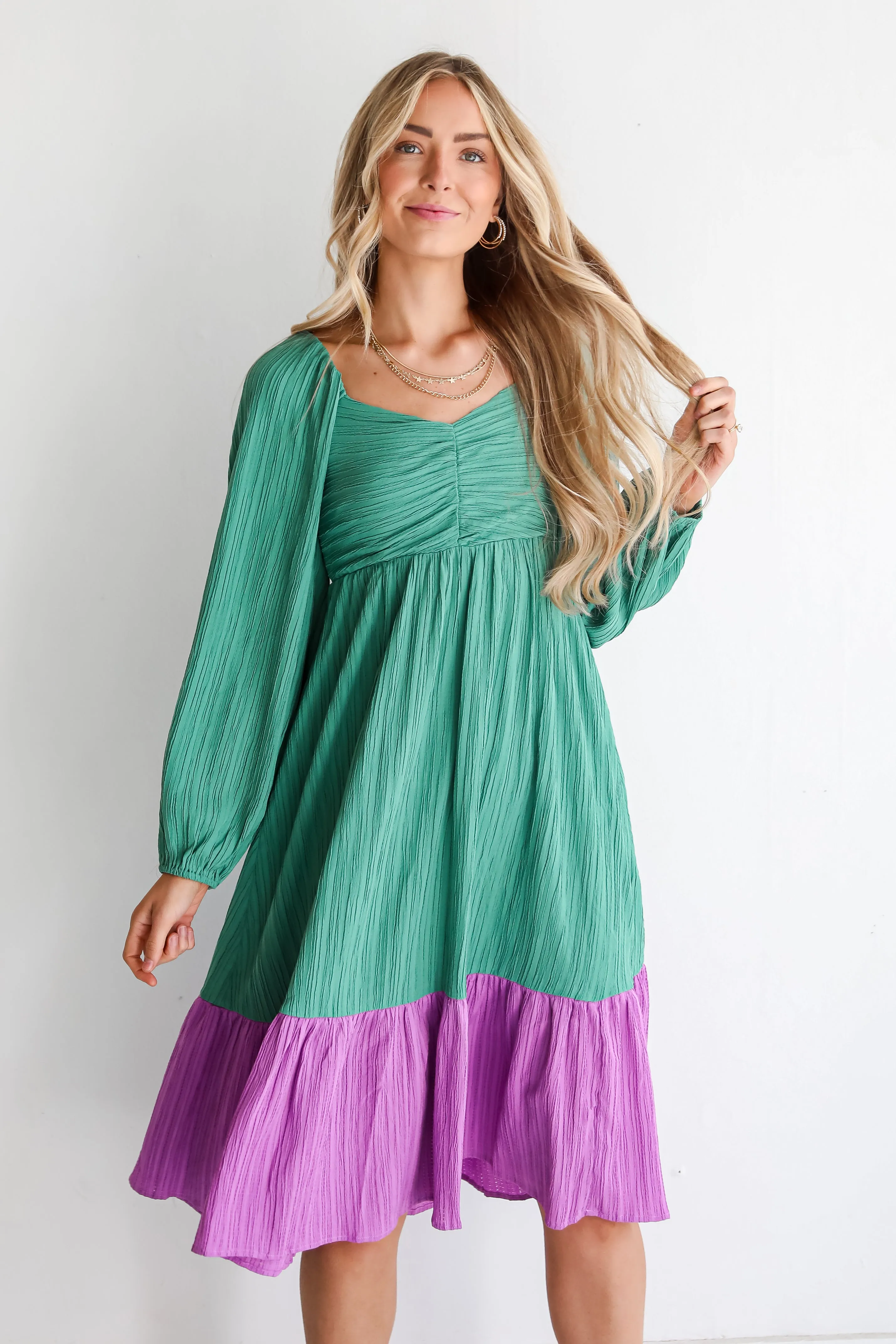 FINAL SALE - Glamorous Disposition Color Block Midi Dress