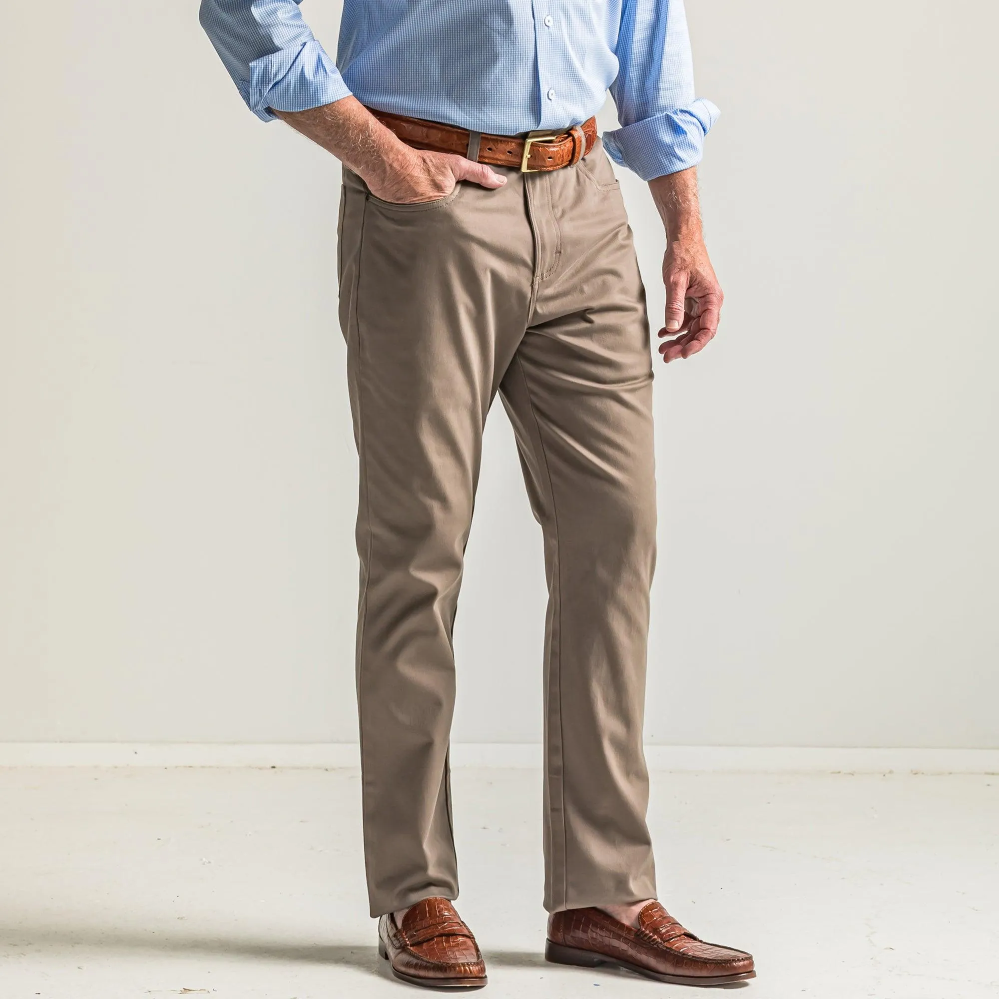 Flex Five Pocket Stretch Pant - Walnut
