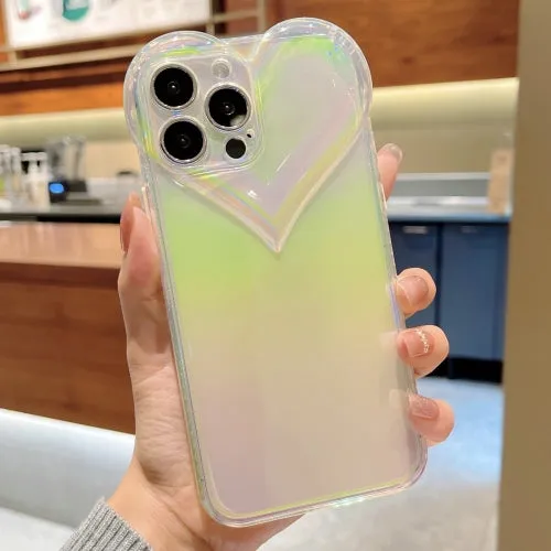 For iPhone 13 Love-heart Colorful TPU Phone Protective Case