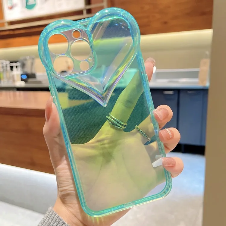For iPhone 13 Love-heart Colorful TPU Phone Protective Case