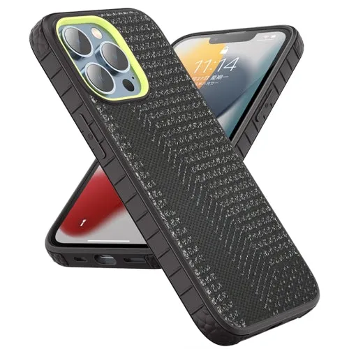 For iPhone 13 Mutural Coconut Series PC TPU Gypsophila Fluorescent Woven Phone Protective Case