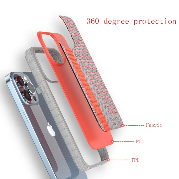 For iPhone 13 Mutural Coconut Series PC TPU Gypsophila Fluorescent Woven Phone Protective Case