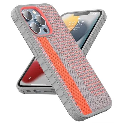 For iPhone 13 Mutural Coconut Series PC TPU Gypsophila Fluorescent Woven Phone Protective Case