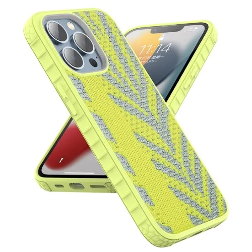 For iPhone 13 Mutural Coconut Series PC TPU Gypsophila Fluorescent Woven Phone Protective Case