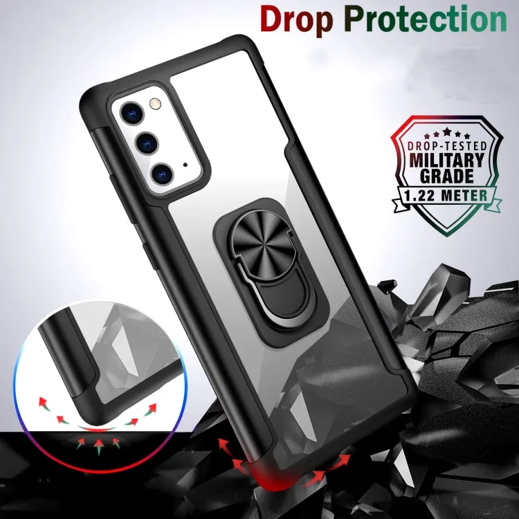 For Samsung Galaxy Note20 PC  TPU   Metal Shockproof Protective Case with Ring