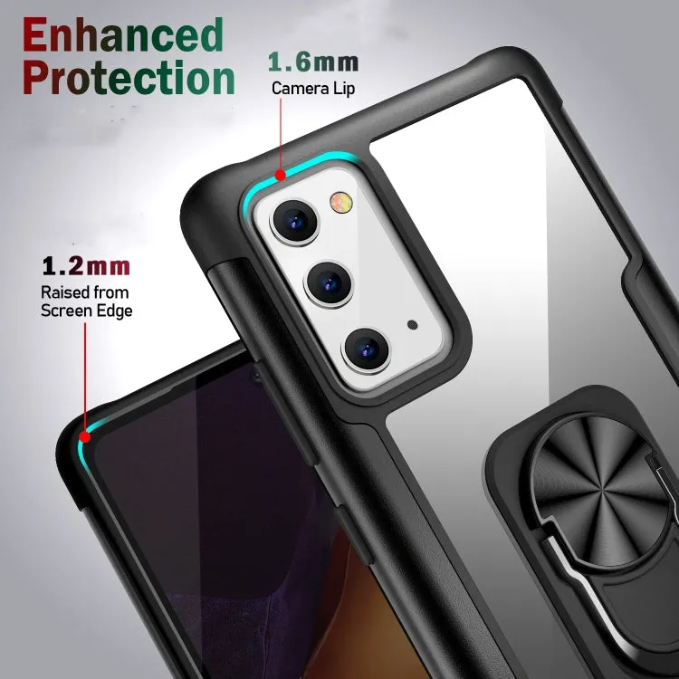 For Samsung Galaxy Note20 PC  TPU   Metal Shockproof Protective Case with Ring