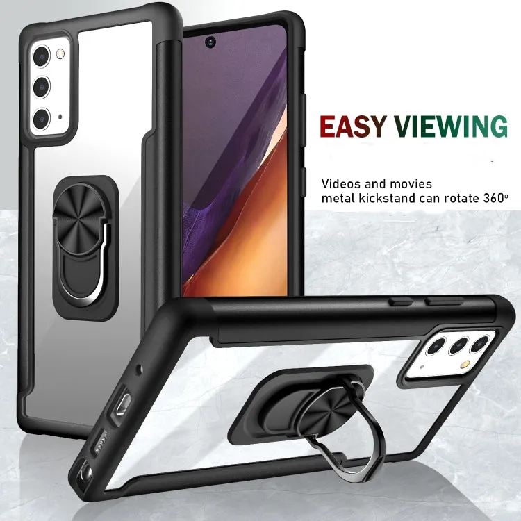 For Samsung Galaxy Note20 PC  TPU   Metal Shockproof Protective Case with Ring