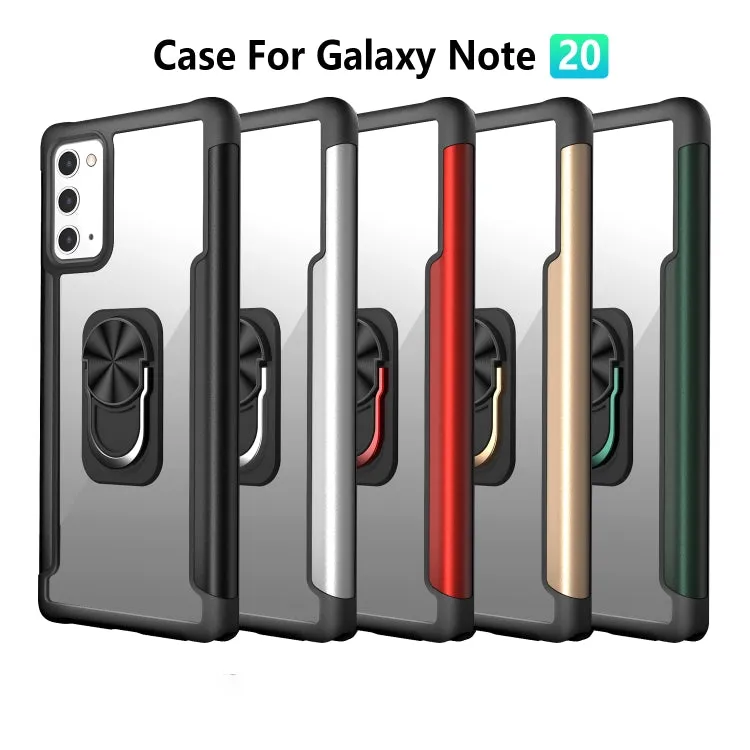 For Samsung Galaxy Note20 PC  TPU   Metal Shockproof Protective Case with Ring