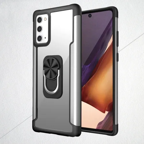 For Samsung Galaxy Note20 PC  TPU   Metal Shockproof Protective Case with Ring