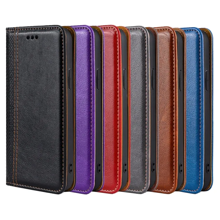 For Samsung Galaxy S21  5G Grid Texture Magnetic PU   TPU Horizontal Flip Leather Case with Holder