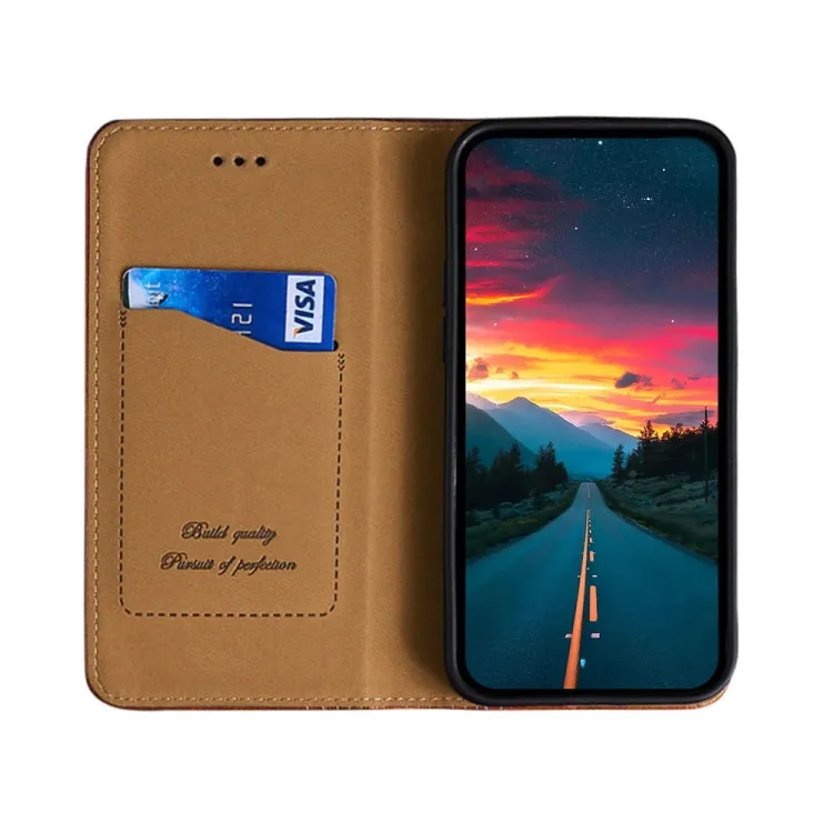For Samsung Galaxy S21  5G Grid Texture Magnetic PU   TPU Horizontal Flip Leather Case with Holder